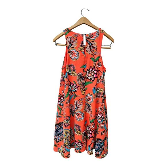 New KUT FROM THE KLOTH Coral Floral Paisley Sleeveless Shift Dress Size 8 - Picture 2 of 8
